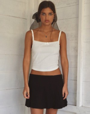 Women's Motel Rocks Brynn Cami Cropped Tops White | VVS3873QJ