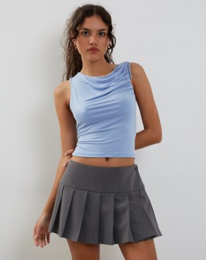 Women's Motel Rocks Hagne Top Vest Blue | MMD3462FC