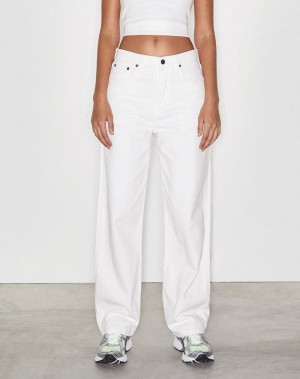 Women's Motel Rocks Parallel Jeans White | SKX7555RD