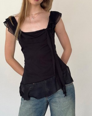 Women's Motel Rocks Piro Vest Black | QZW4586BT