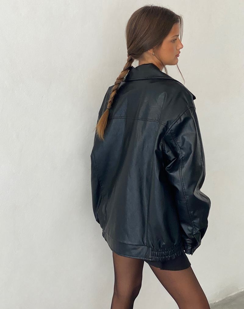 Women's Motel Rocks Cavita Leather Jackets Black | RDY1691KL