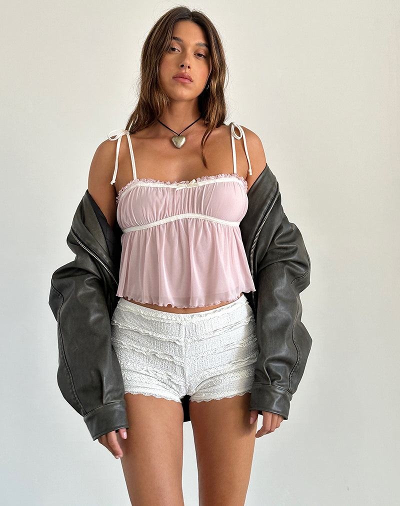 Women's Motel Rocks Damaris Cami Tank Top Pink White | MOH3349GT