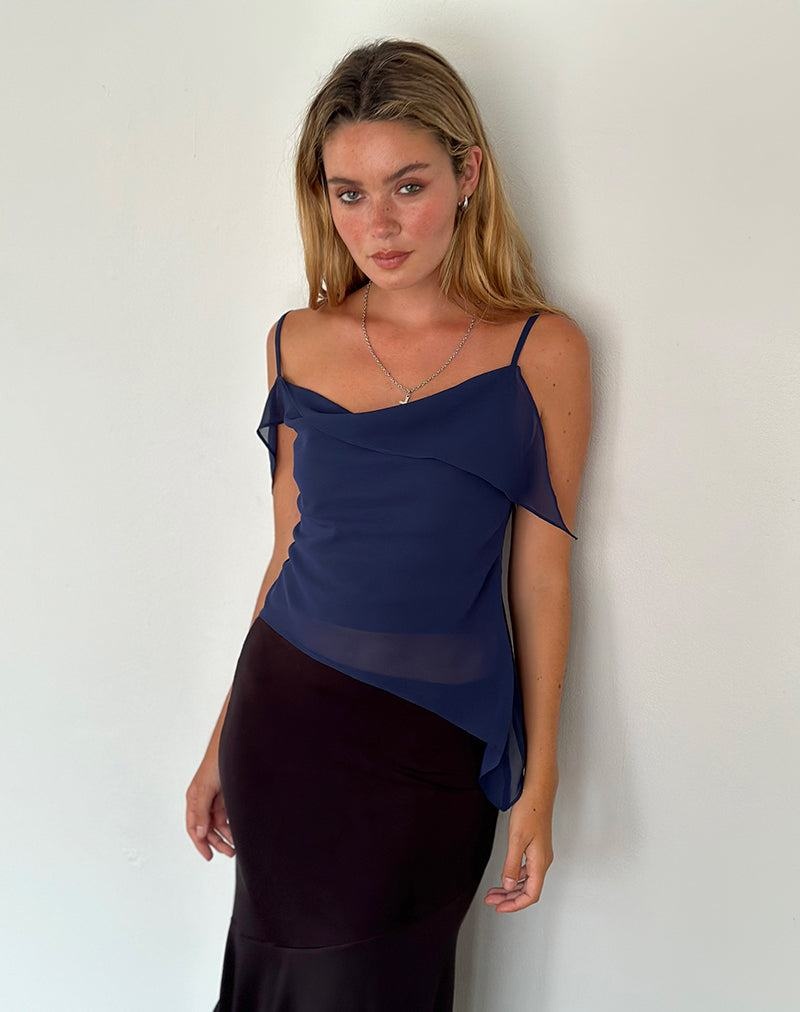 Women's Motel Rocks Davila Tank Top Dark Blue | ZCF4830HL