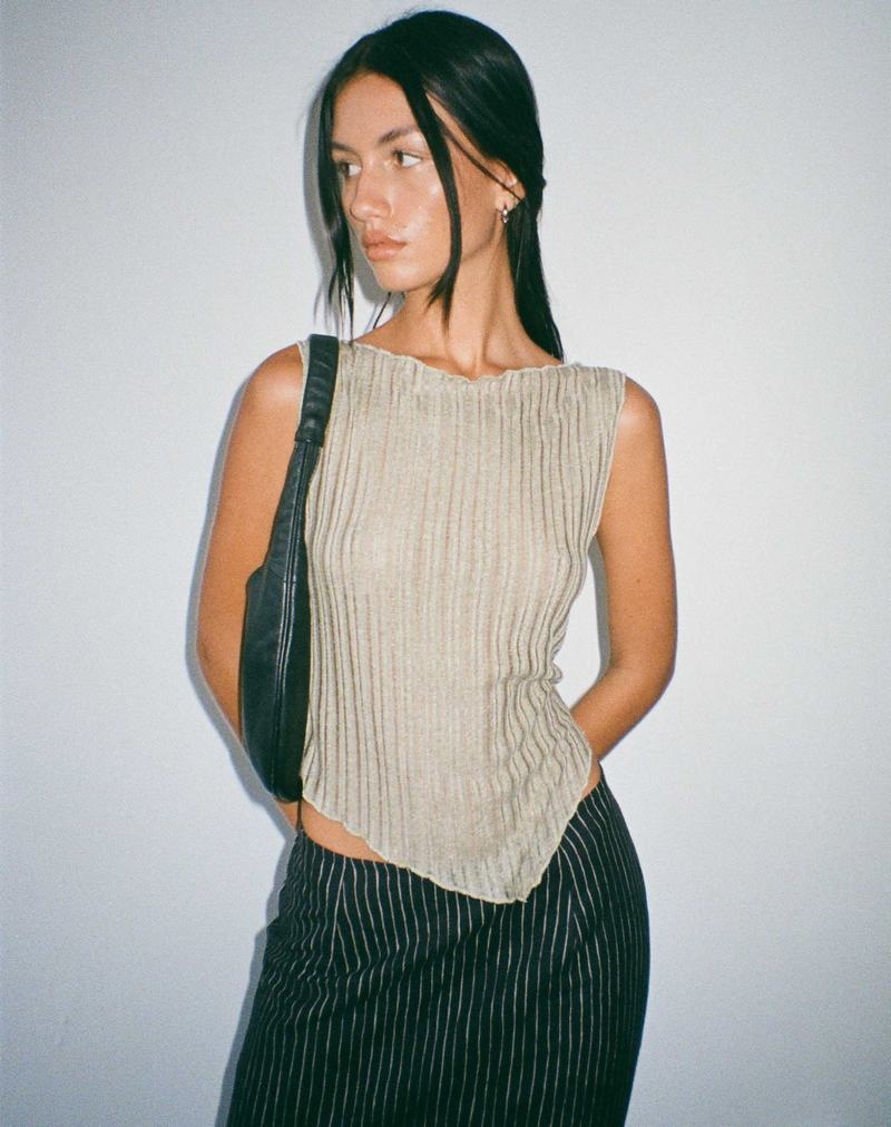 Women's Motel Rocks Etta Knitted Top Vest Green | AKZ7611DE