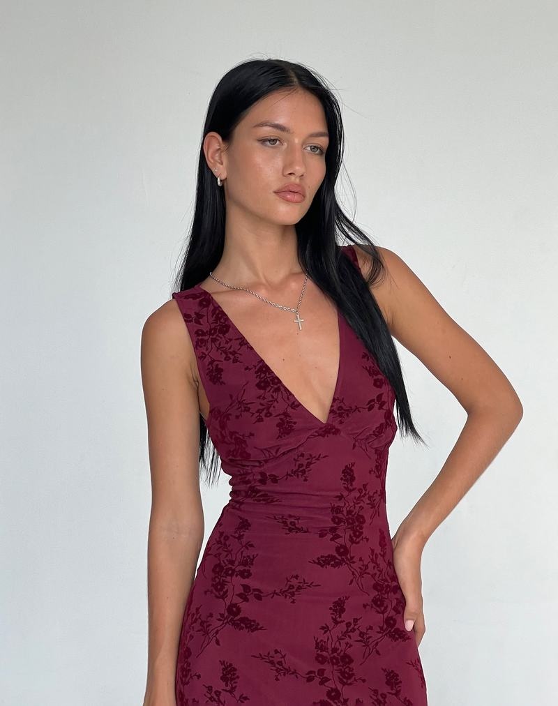 Women's Motel Rocks Gabriela Midi Dress Red | LRI3787VK