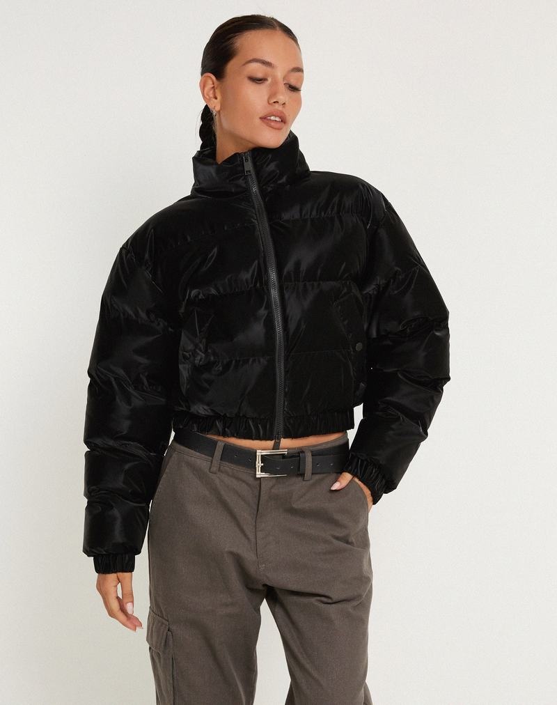 Women's Motel Rocks Guntur Puffa Jackets Black | PWN299NS