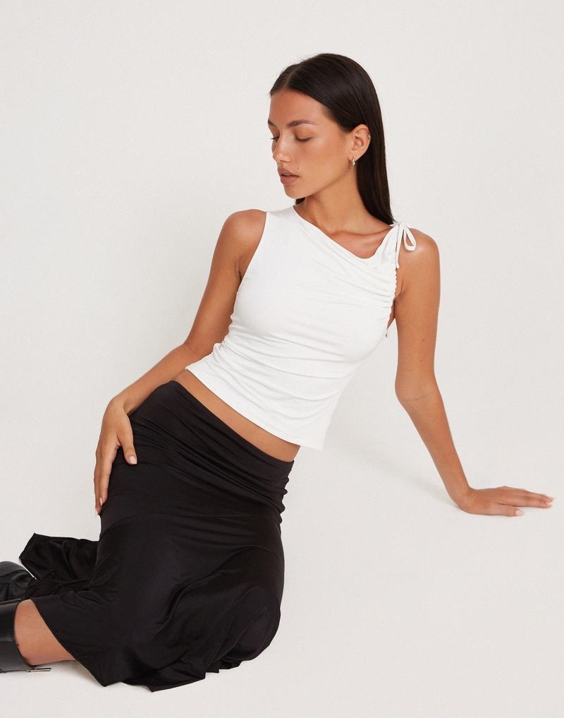 Women's Motel Rocks Hagne Crop Top Vest White | PII8675MN