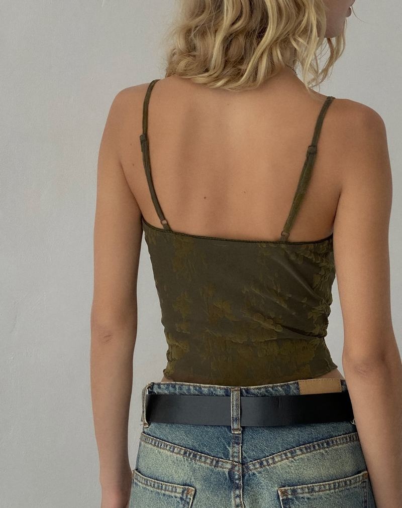 Women's Motel Rocks Halusi Cropped Tops Dark Green | KYU7785PR
