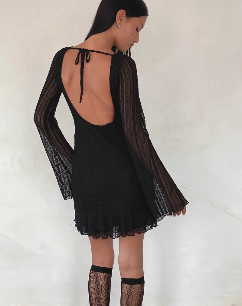 Women's Motel Rocks Janawa Backless Mini Dress Black | MHJ3463YE