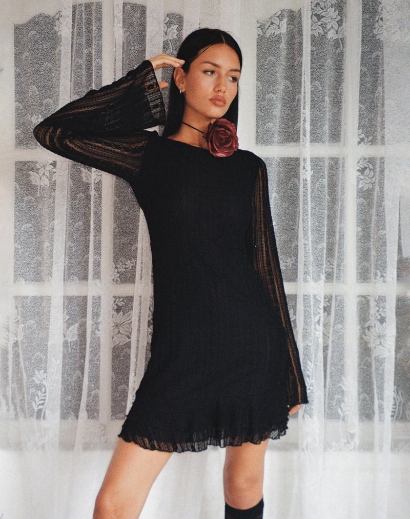 Women\'s Motel Rocks Janawa Backless Mini Dress Black | MHJ3463YE