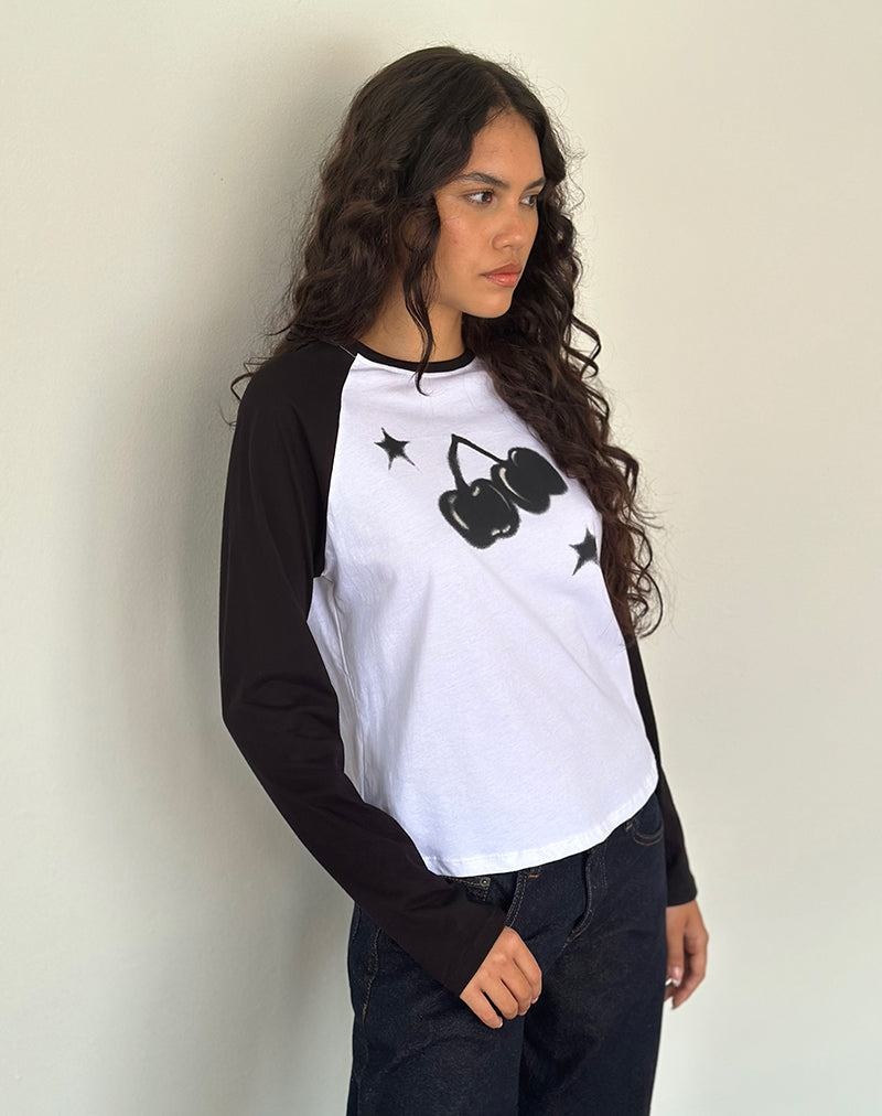 Women's Motel Rocks Kyiato T Shirts White Black Pink | RMF8660YX