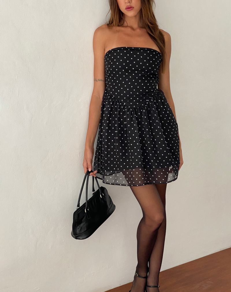 Women's Motel Rocks Murni Bandeau Mini Dress Black | CPW6711DH