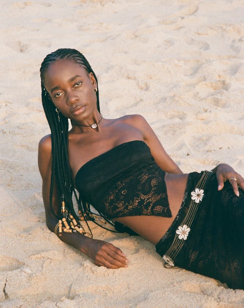 Women's Motel Rocks Nirva Bandana Bandeau Black | QZD2745WM