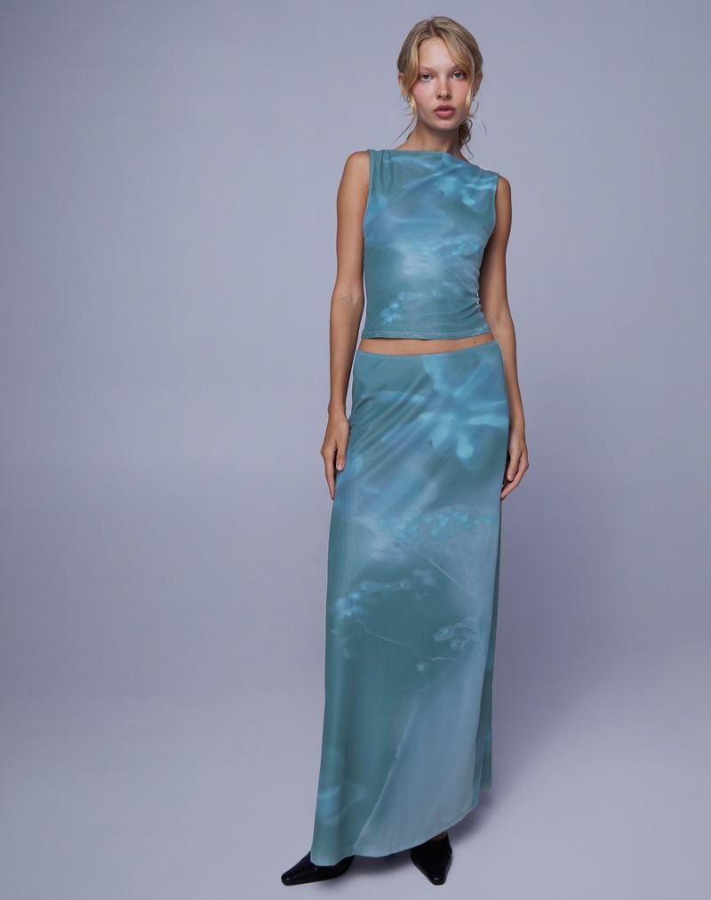 Women's Motel Rocks Nola Maxi Skirts Blue | RVR6857LE
