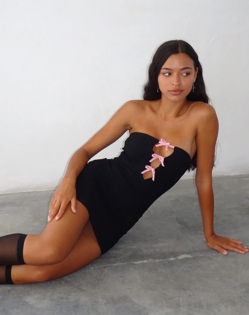 Women's Motel Rocks Novara Mini Dress Black | ZKM9224VL