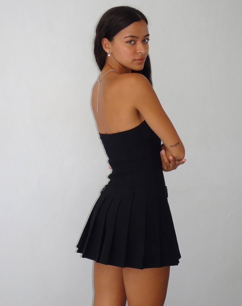 Women's Motel Rocks Payoda Bandeau Mini Dress Black | UIU476WV