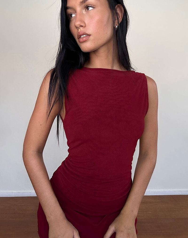Women's Motel Rocks Renata Asymmetrical Mini Dress Red | JWL968BV
