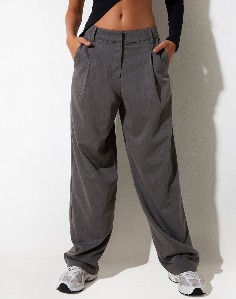 Women\'s Motel Rocks Sakaria Wide Leg Trousers Grey | BXJ784BI
