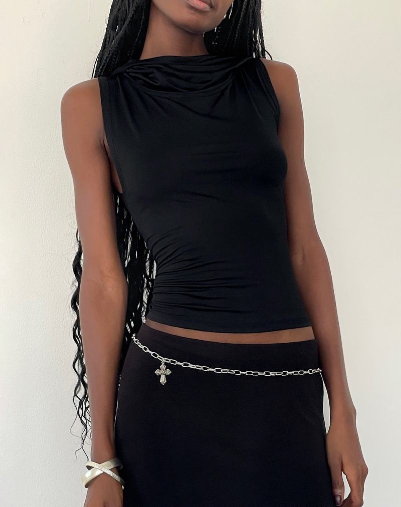 Women's Motel Rocks Tapia Hooded Tank Top Black | XZQ6844QD